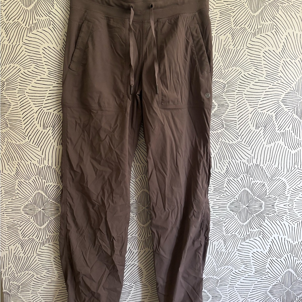 Brown Lululemon dance studio pant